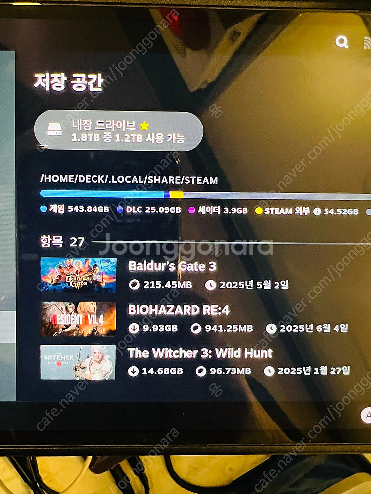스팀덱 oled 512->2tb 업글모델 팝니다--0