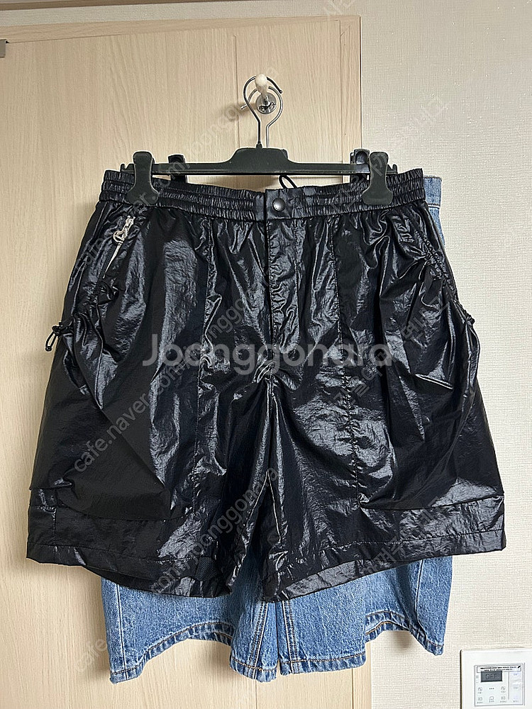 솔리드옴므 우영미 25ss 블랙 스트링 아웃 포켓 밴딩...--1