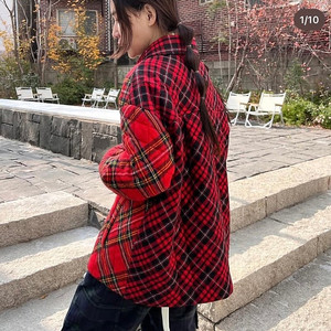 투머치토커 페퍼윤윤 페이즐리 체크 퀼팅 점퍼 자켓