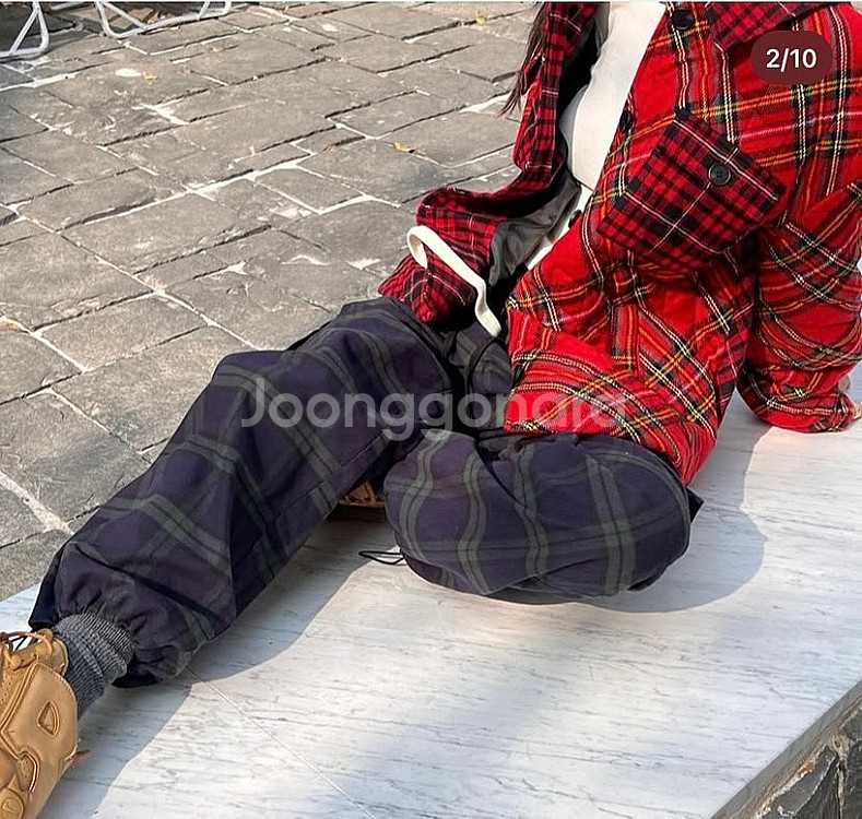 투머치토커 페퍼윤윤 페이즐리 체크 퀼팅 점퍼 자켓--1