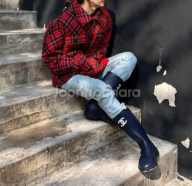 투머치토커 페퍼윤윤 페이즐리 체크 퀼팅 점퍼 자켓--3