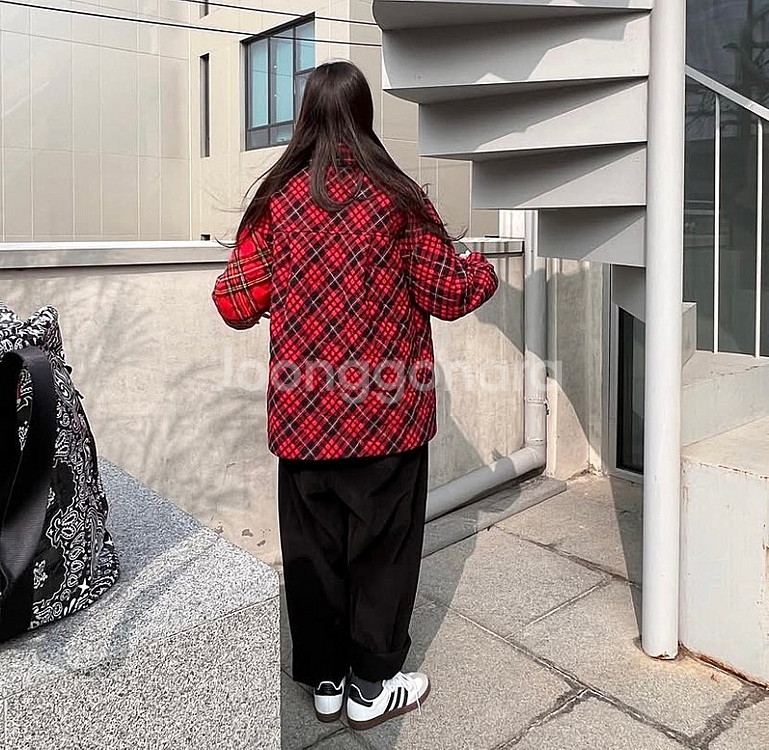 투머치토커 페퍼윤윤 페이즐리 체크 퀼팅 점퍼 자켓--4