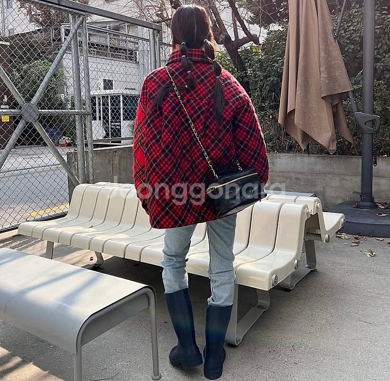 투머치토커 페퍼윤윤 페이즐리 체크 퀼팅 점퍼 자켓--7