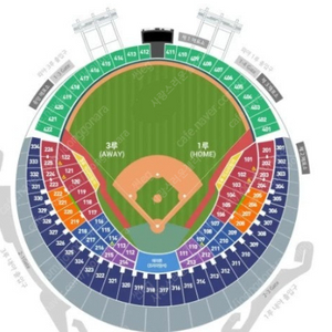 8/21(목) 엘지 vs 롯데 3루 오렌지석(응원석) 220구역 20열 통로 4연석 판매합니다.