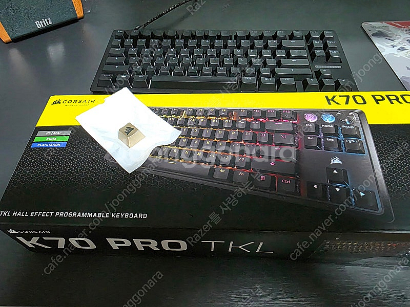 커세어 k70 pro tkl mgx + 골드 키캡--0