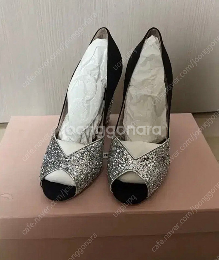 미우미우 구두 glitter pump--2
