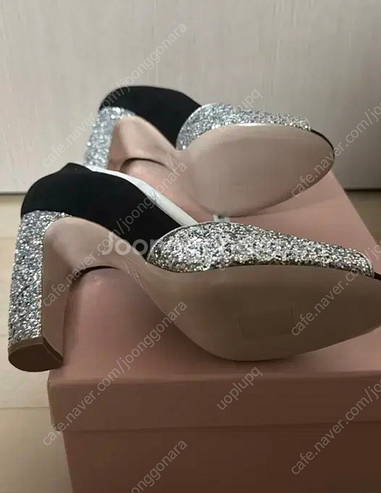 미우미우 구두 glitter pump--5