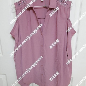 미국 캔디스 Candie's 컷오프 비즈 쉬퐁 블라우스 55사이즈 새상품 삼만원 이미지