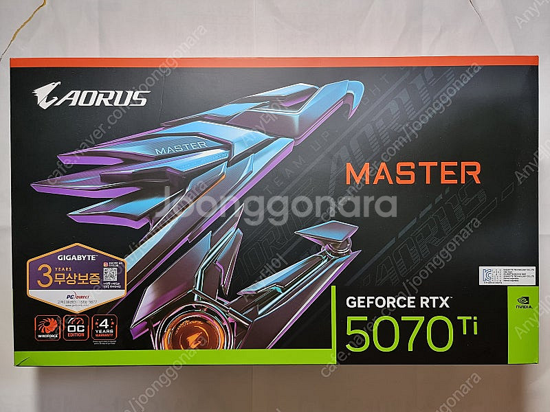 기가바이트 5070Ti 어로스 마스터16G.--0