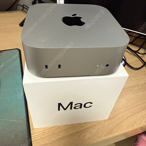 맥미니 m4 pro 14코어 24g 512gb 판매합니다 + (sk 하이닉스 1TB , 오리코 썬더볼트4 ssd 포함) 210->200