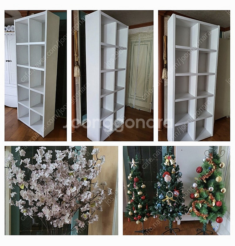 흰색5단책장겸다용도진열장저렴히2만5천원그외예쁜트리3개+...--8
