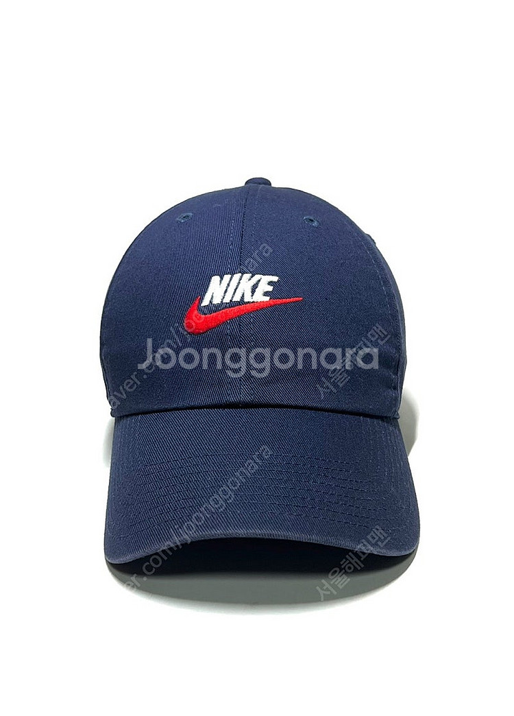 나이키 초레어 헤리티지86 클래식 네이비/레드 스우시 볼캡 모자--3