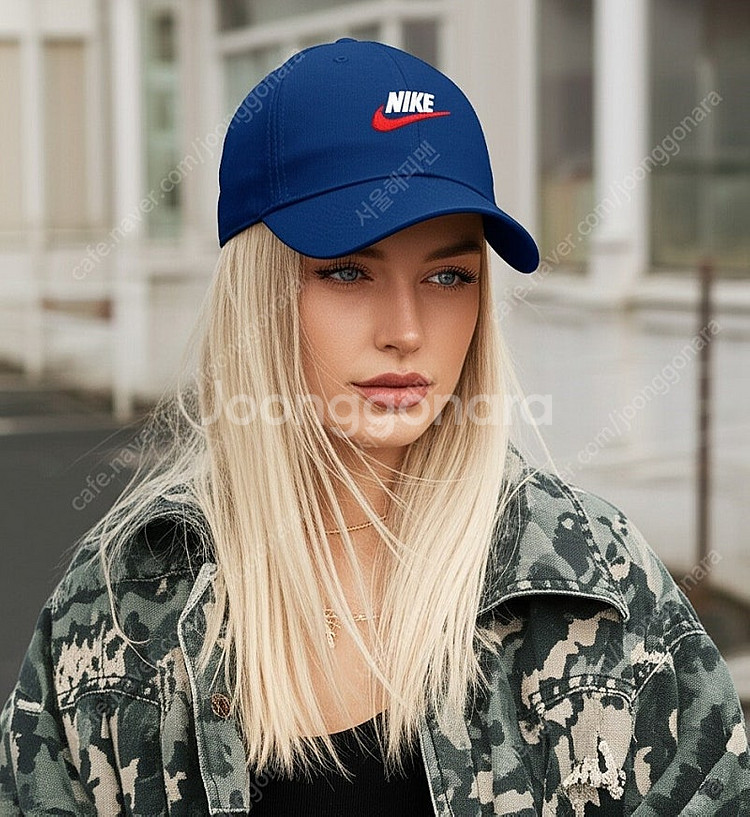 나이키 초레어 헤리티지86 클래식 네이비/레드 스우시 볼캡 모자--7