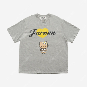 미개봉 새상품 Farven 파르벵 태닝 헬로 키티 티셔츠 반팔 그레이