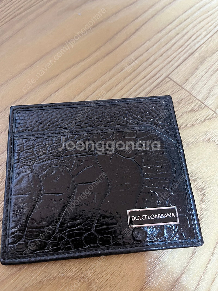 돌체앤가바나 도마뱀가죽+소가죽 카드지갑--0