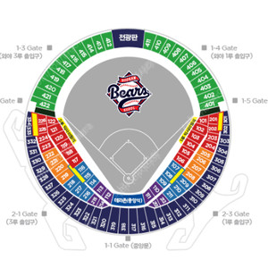 8월26일 두산 vs 삼성 3루 블루존 114구역 2열 2연석
