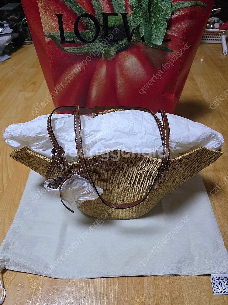 (로에베) 쉘 바스켓 라탄백 스몰 (정품,새상품)--3