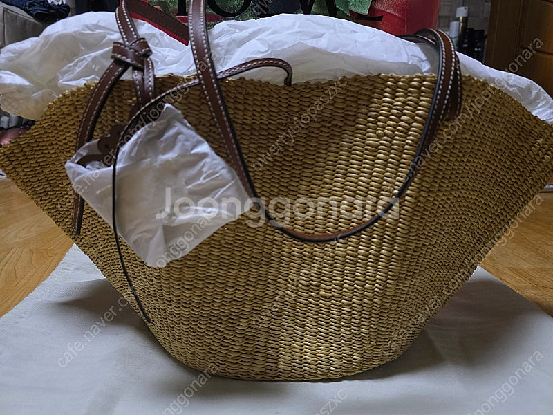 (로에베) 쉘 바스켓 라탄백 스몰 (정품,새상품)--4