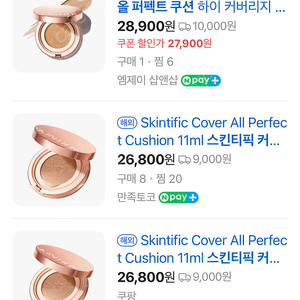 스킨티픽 커버 올 퍼펙트 쿠션 (skintific)