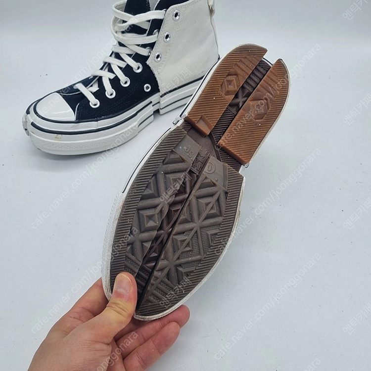 컨버스 x 펑첸왕 척 70 투인원 내츄럴 아이보리 블랙 남성 245mm 여성 255mm 이미지
