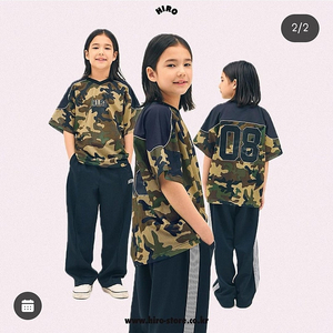 히로 풋볼 스포츠티셔츠 카모 150 /산 물나염 반팔티셔츠 블루 150