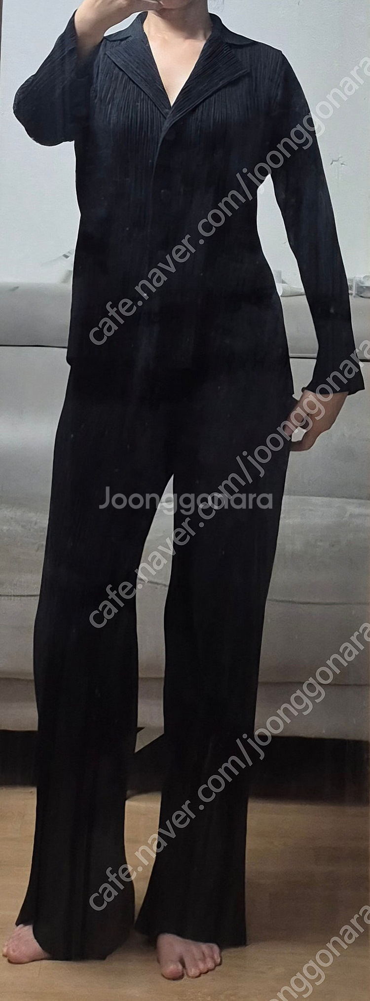정품 이세이미야케 FETE 플리츠플리즈 해칭플리츠 블레...--7