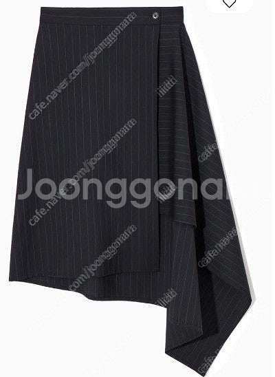 <택있음>코스COS 애시메트릭 핀스트라이프 울 스커트(...--0