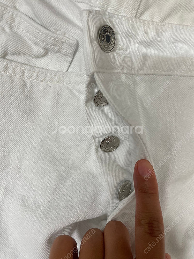 ZARA 화이트 데님 스커트 M--2