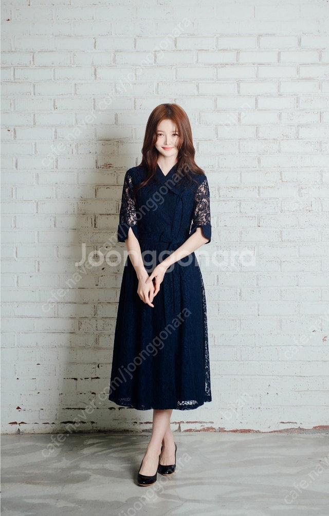 (택달린 새상품) 꼬레아노 레이스 철릭 원피스 + 노리...--0