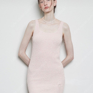 새상품 라티젠 핑크 니트 드레스 원피스 demage knit dress