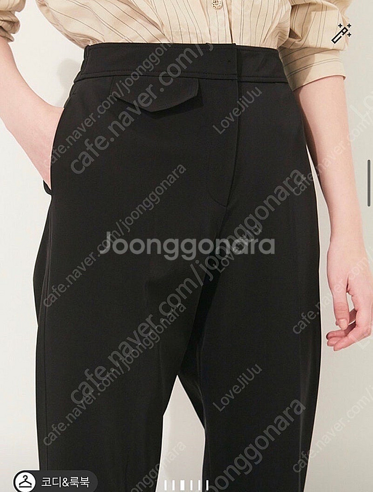 한섬 2022 타임 헴 지퍼 테이퍼드 팬츠 (랑방컬렉션...--2
