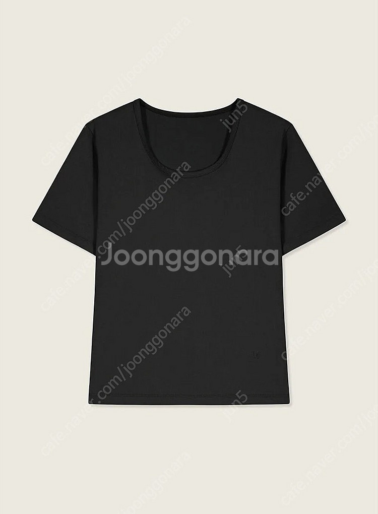 UMER 유메르 기본티 에어로쿨 코튼 유넥 티셔츠 블랙 새제품--7