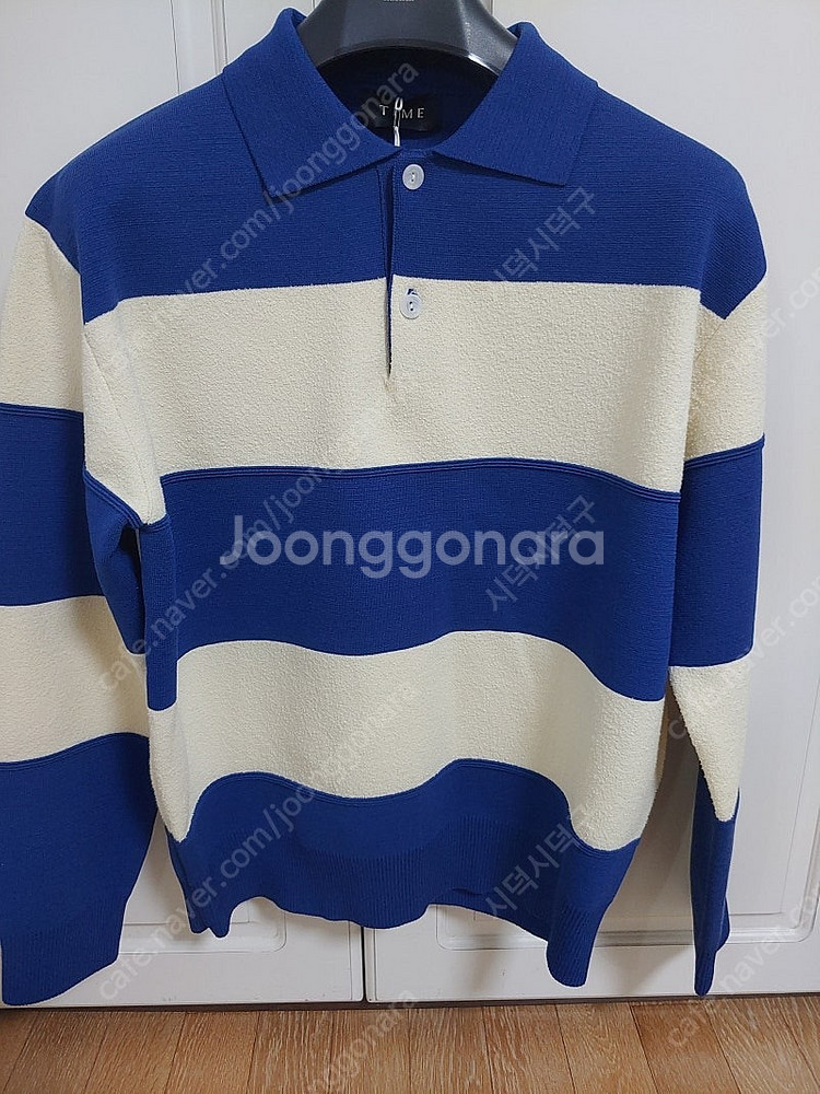타임옴므 25fw 럭비니트 세미오버핏 100사이즈--1