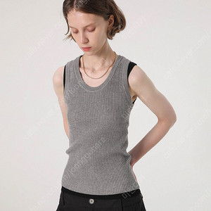 위라라 Classy Ribbed Sleeveless