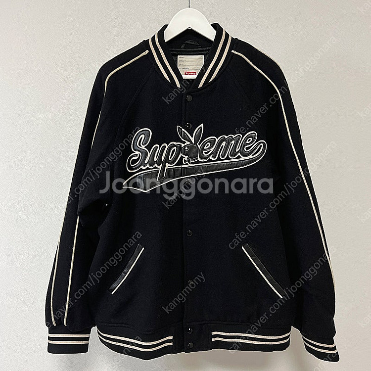[XL] 슈프림 17FW 플레이보이 울 바시티 자켓 블...--0