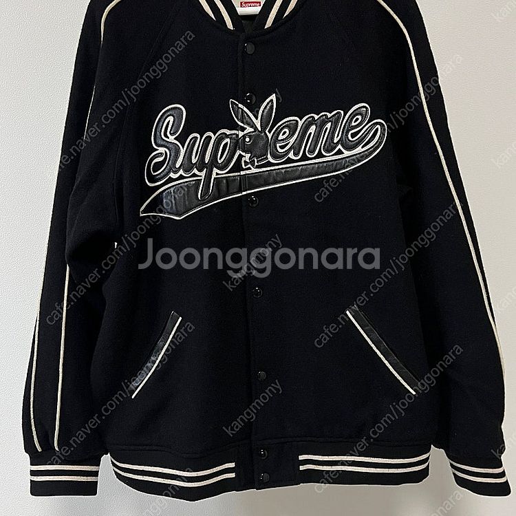 [XL] 슈프림 17FW 플레이보이 울 바시티 자켓 블...--3