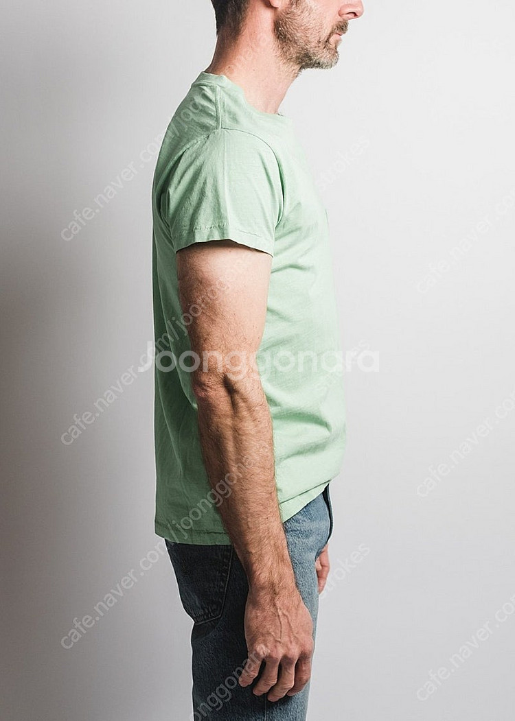 리바이스 LVC 1950's 스포츠웨어 티셔츠 민트 그린 M 사이즈 팝니다.--5