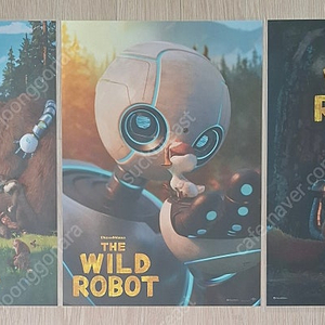 (한정판 포스터) (CGV, 롯데시네마) (유니버셜) 와일드 로봇 - 오리지널 포스터 (3종) 주차 특전 포스터 (A3) 모음 (미개봉)