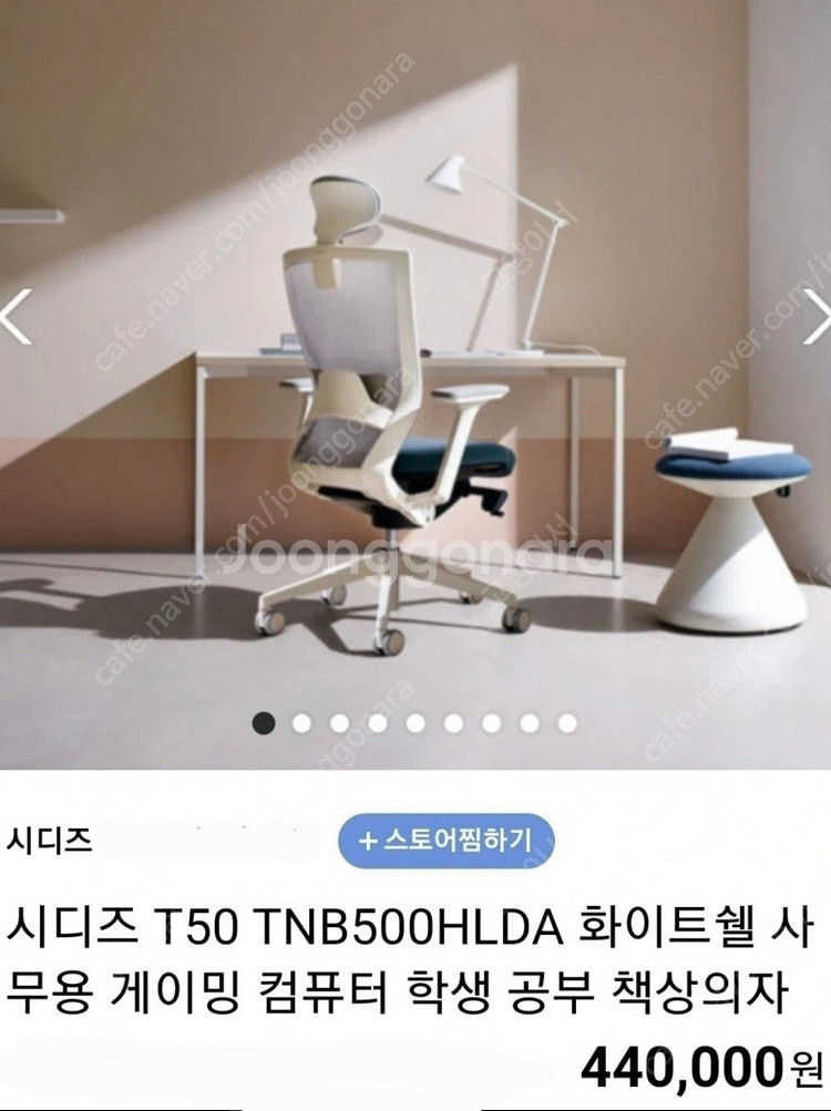 시디즈 T50 HLDA 풀옵션 화이트쉘 메쉬의자--5