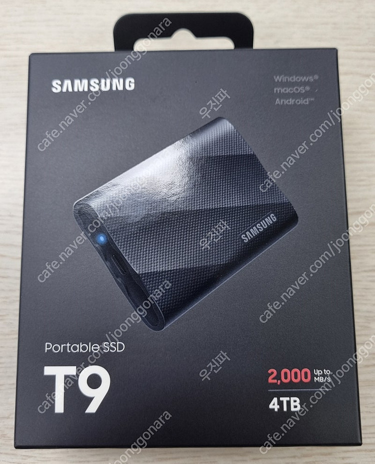 삼성정품 외장 SSD T9 4TB 블랙 미개봉 새제품 팝니다 (안산 직거래)--0