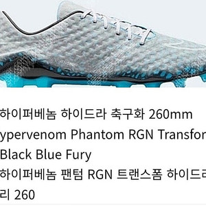 나이키 하이퍼베놈 하이드라 축구화 260mm Nike Hypervenom Phantom RGN Transform Hydra Black Blue Fury 나이키 하이퍼베놈 팬텀 RG
