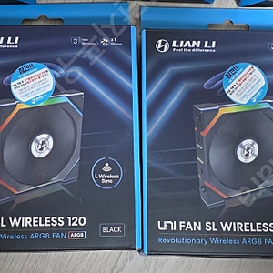 리안리 UNI FAN SL Wireless 120 (블랙)2개 정방향 판매 합니다