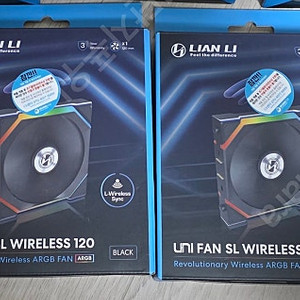 리안리 UNI FAN SL Wireless 120 (블랙)2개 정방향 판매 합니다