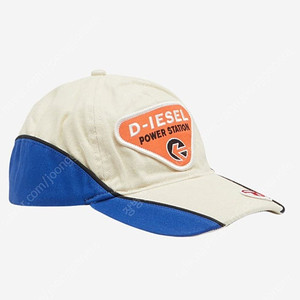 디젤 C-파벨 로고 패치 베이스볼 캡 화이트