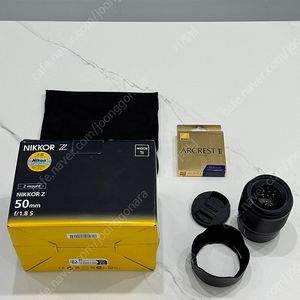 니콘 50mm f1.8 S렌즈 (아크레스트2 필터 포함)