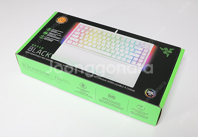 RAZER BlackWidow V4 KR 한글판, 화이...--0
