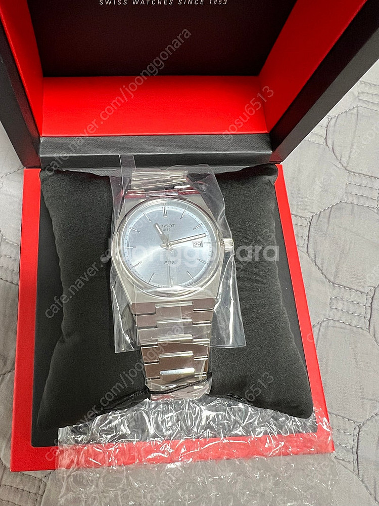 티쏘 prx 35mm 쿼츠 라이트 블루 T1372101...--1