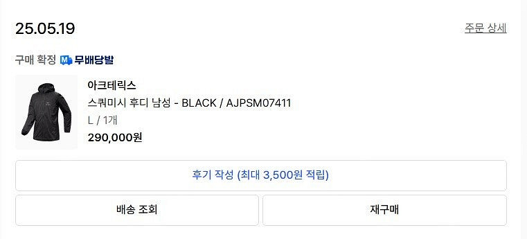 [L]아크테릭스 스쿼미시 후디 블랙 7411--1
