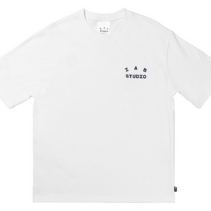 아이앱 스튜디오 티셔츠 화이트 네이비 XL 미개봉 새상품 팝니다. (M L XL iab)
