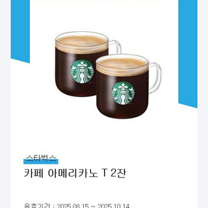 스타벅스 아메리카노 T 2잔
